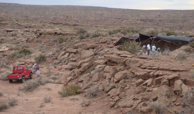 Lugar de excavación del fósil de Meraxes Giga