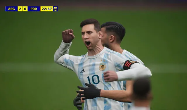 Aspecto de Lionel Messi en PES 2022. Foto: Twitter