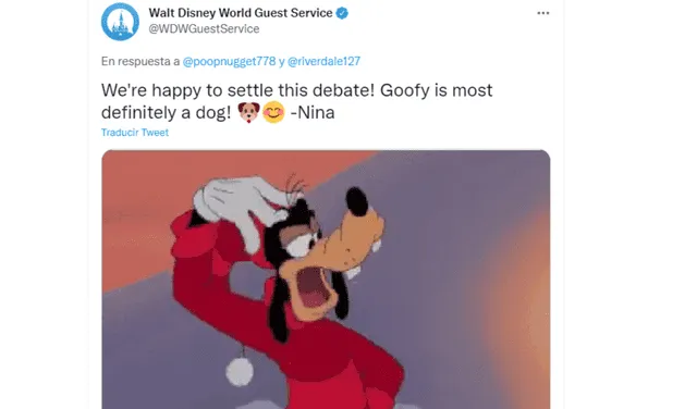 Disney reveló en Twitter la verdad identidad de Goofy
