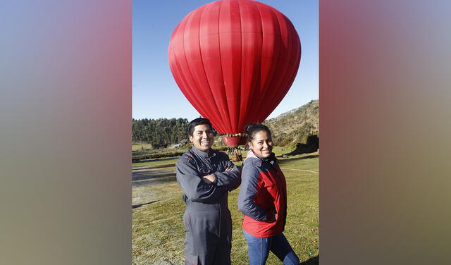 Socios y dueños de Sky Dreams que en el 2018 decidieron traer este globo aerostático. Foto: Juan Carlos Cisneros/La República