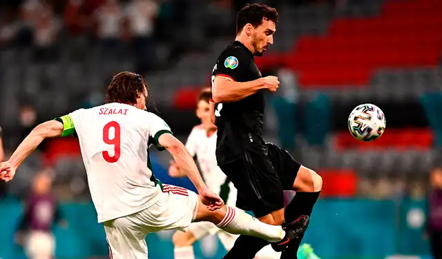 Alemania empató sobre el final con Hungría en la última fecha de la fase de grupos. Foto: EFE Alemania empató sobre el final con Hungría en la última fecha de la fase de grupos. Foto: EFE