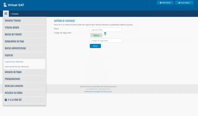 El SAT cuenta con una plataforma virtual para poder verificar si tu auto cuenta con orden de captura. Foto: captura SAT
