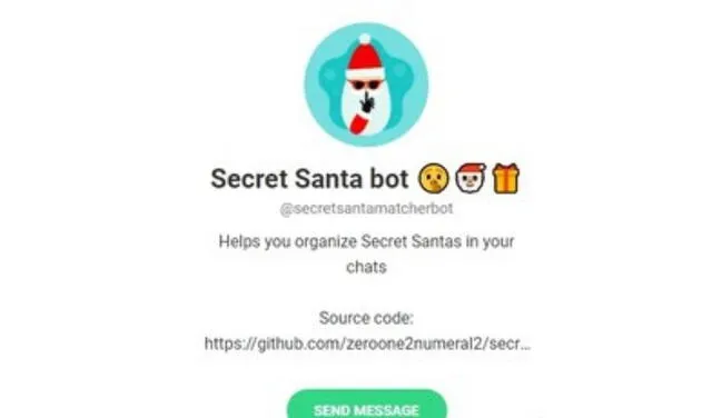 Secret Santa, de Telegram. Foto: captura de internet