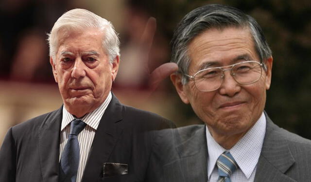 Mario Vargas Llosa y Alberto Fujimori. Foto:Giselle Ramos
