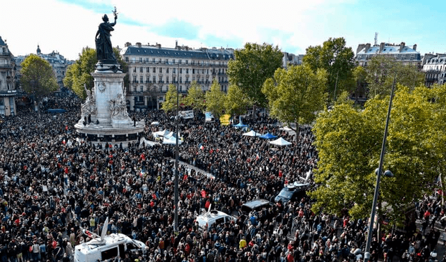 Otros homenajes se celebraron también en grandes ciudades francesas como Lille (norte), Lyon (este) o Niza (sureste). Foto: Bertrand Guay / AFP