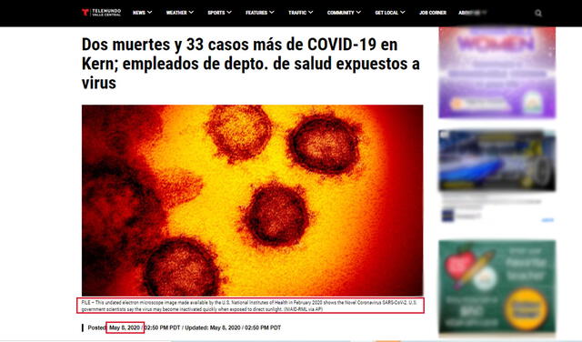 Informe. Foto: captura en web / Telemundo.