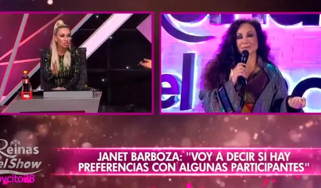 Belén Estévez y Janet Barboza protagonizaron un tenso momento durante la emisión de Reinas del show. Foto: captura América TV