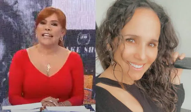 Magaly Medina sorprendida por el cambio de Érika Villalobos. Foto captura/ATV, Érika Villalobos/Instagram