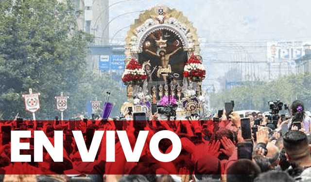 Revisa el minuto a minuto de la procesión del Señor de los Milagros. Foto: composición LR/Andina