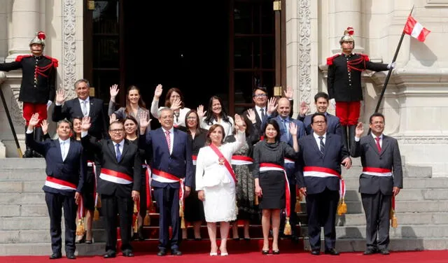 Gabinete de estreno de la presidenta Dina Boluarte. Foto: Carlos Felix/La Republica