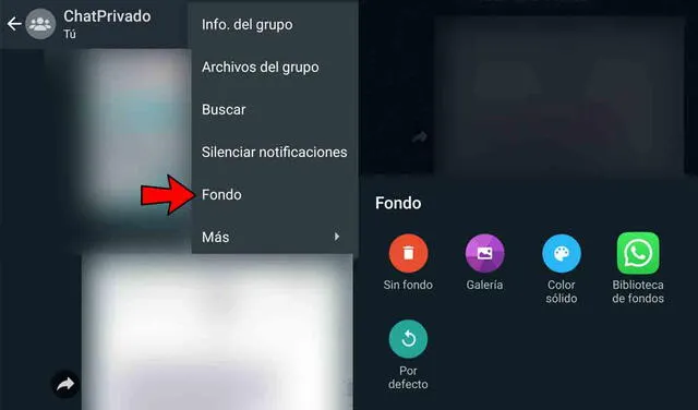 Poner fondo en un chat de WhatsApp en Android