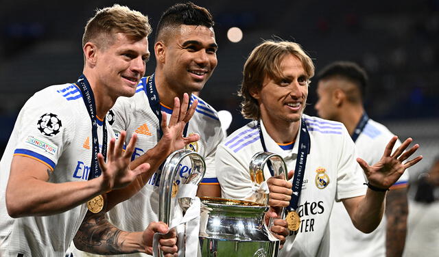 Toni Kroos, Casemiro y Luka Modric conforman el mediocampo del Real Madrid desde el 2015. Foto: AFP
