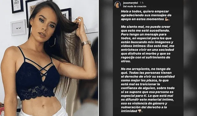 Jossmery Toledo agradece el apoyo de sus fans. Foto: Composición Instagram