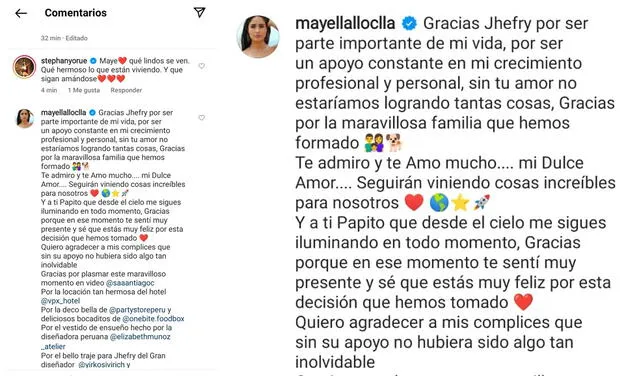 11.2.2022 | Dedicatoria de Mayella Lloclla a su novio. Foto: captura Mayella Lloclla/Instagram