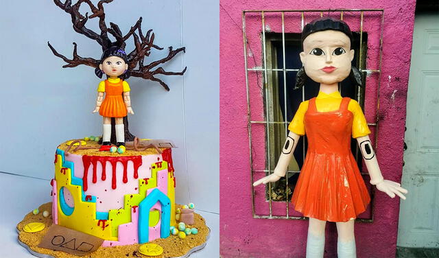 Tienda de piñatas y pasteles crea productos inspirados en la serie El Juego del Calamar