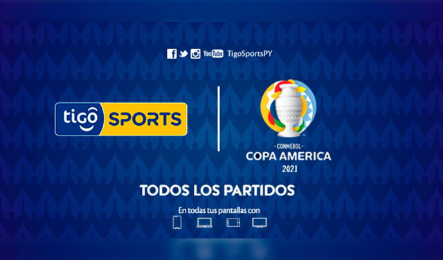 Tigo Sports transmitirá todos los duelos de la Copa América 2021 en Paraguay. Foto: Tigo Sports