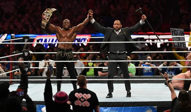 Bobby Lashley retuvo el título Mundial de WWE al ganar a Drew McIntyre. Foto: WWE