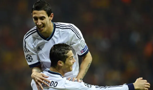 Ángel Di María y CR7 en el Real Madrid. Foto: EFE