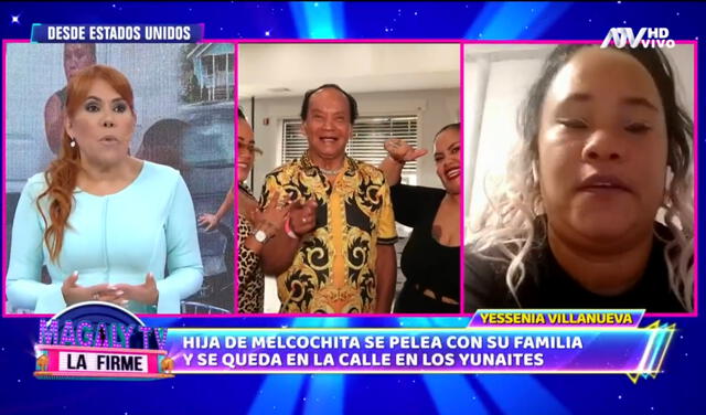 Yessenia Villanueva, hija de Melcochita, le contó entre lágrimas a Magaly Medina cómo fue desalojada de su casa en Estados Unidos.