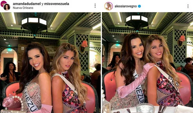 Alessia Rovegno y Amanda Dudamel se lucen en cena de Miss Universo y usuarios afirman: “Mis favoritas”