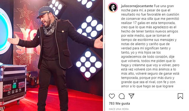 12.2.2021 | Post de 'Juan Luis Guerra' prometiendo regresar a Yo soy, grandes batallas. Foto: captura 'Juan Luis Guerra'  / Instagram