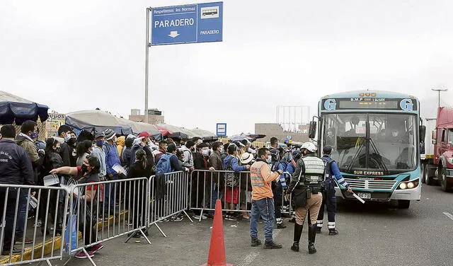 Lima. Se registró poca afluencia de buses en El Agustino. Foto: Marcos Cotrina/La República