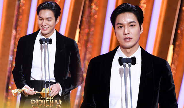 2020 SBS Drama Awards: Lee Min Ho recibe premio por su trabajo en The king: Eternal monarch. Foto: SBS