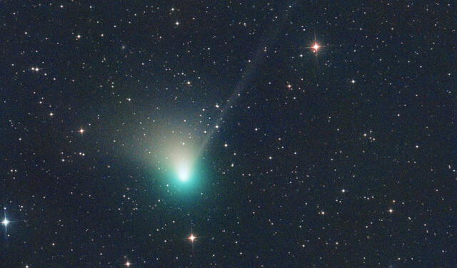Cometa C/2022 E3 (ZTF) captado el 28 de diciembre. Foto. Michael Jager / Twitter