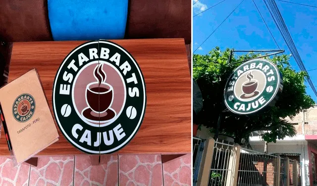 Estarbarts Cajue, la cafetería peruana es viral en redes por su peculiar nombre. Foto: composición LR/captura de Tripadvisor