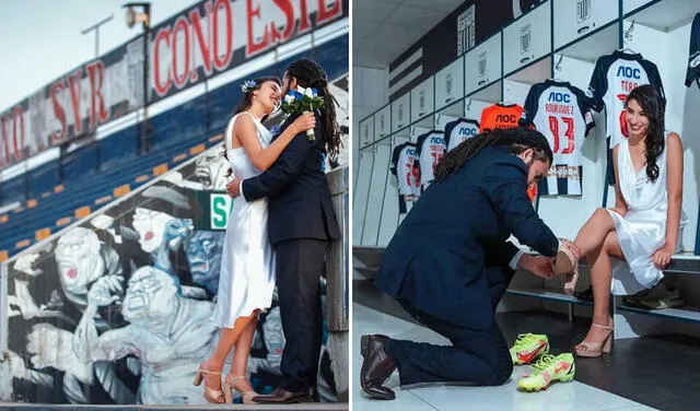 Hinchas de Alianza Lima sellaron su amor con originales fotografías en el Estadio Matute. Foto: captura de Instagram / Fernando Merino