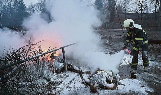 Bombardeo en Ucrania