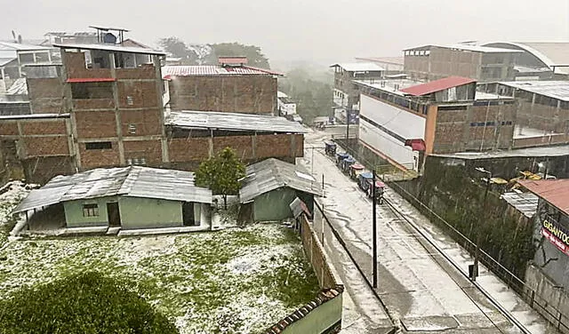 En Amazonas llueve intensamente y cae granizo. Foto: difusión