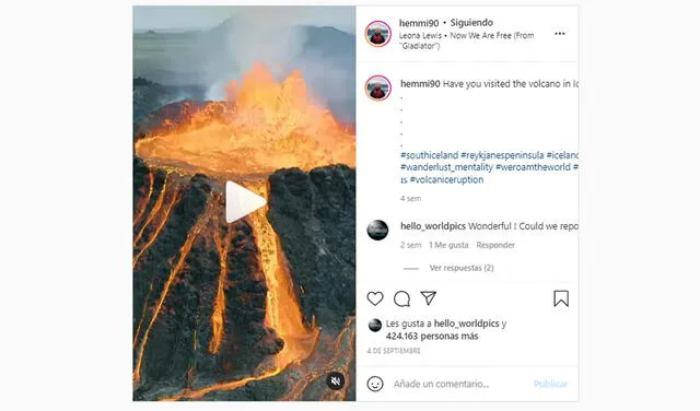 Video original. Foto: captura en Instagram / Hermann Helguson.