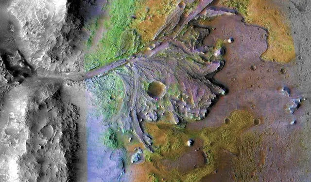 El nuevo rover Perseverance aterrizará en el cráter Jezero de Marte el 18 de febrero de 2021. Buscará rastros de vida antigua | Foto: Diario La Tercera / Youtube