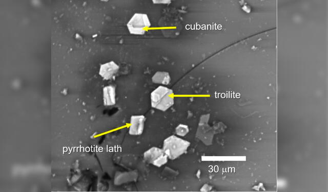 El análisis de las muestras reveló una mineralogía consistente con un origen cometario. Foto: PH Schultz / Universidad de Brown