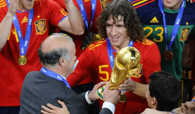 Carles Puyol ganó la Copa del Mundo con España en 2010. Foto: AFP