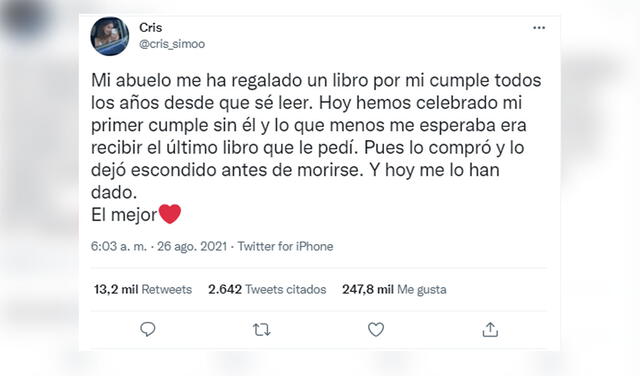 Facebook viral: joven recibe el regalo que su abuelo le dejó antes de fallecer y su historia se hace viral