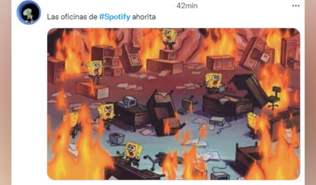 Estos son los mejores memes que dejó la caída mundial de Spotify. Foto: captura de TikTok