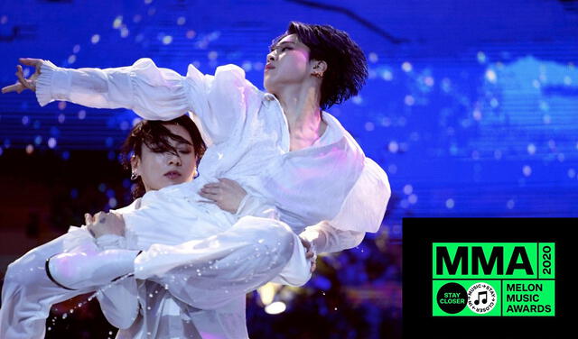 Jimin y Jungkook en la performance de "Black Swan". Foto: TOP DAILY
