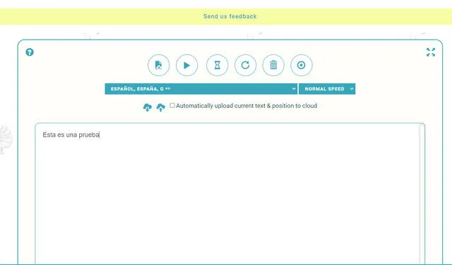 La interfaz es bastante sencilla. Foto: captura de TTsreader La interfaz es bastante sencilla. Foto: captura de TTsreader