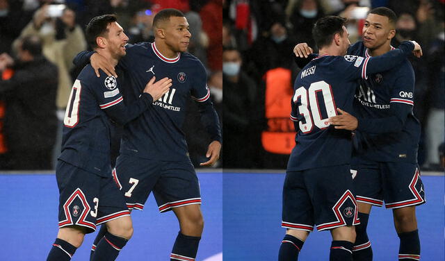 Messi y Mbappé fueron las estrellas del partido ante el Brujas. Foto: composición/ AFP