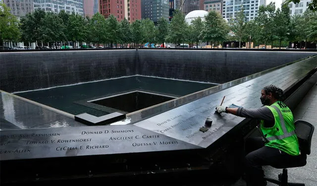 El monumento tiene grabados los nombres de todas las víctimas del 11 de septiembre. Foto: AFP