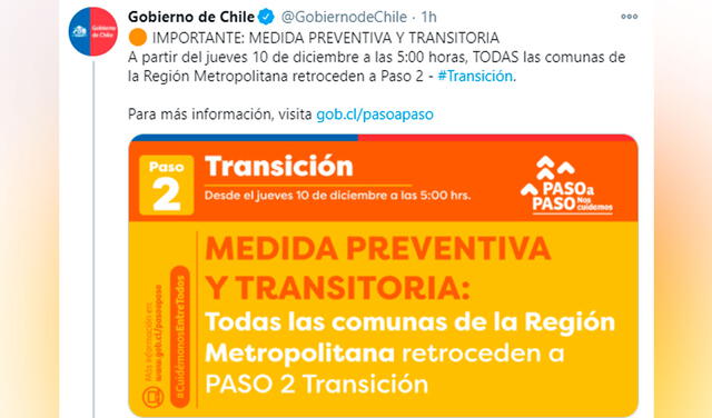 Cuarentenas en Chile: Región Metropolitana retrocede a Fase 2 por la COVID-19