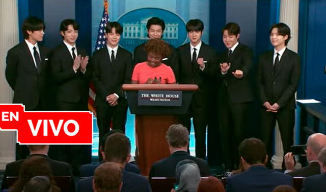 BTS se presneta en la Casa Blanca y se alista para hablar con el presidente Joe Biden. Foto: captura