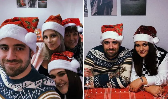 Auronplay y su familia en Navidad del 2021. Foto: captura de Instagram