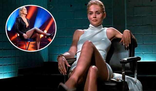 Sharon Stone recrea la escena de "Bajos Instintos"