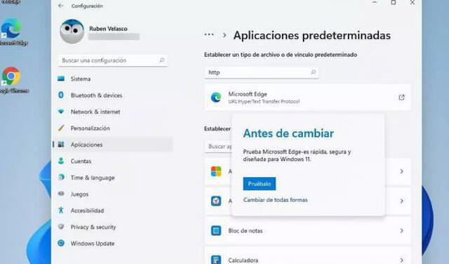 Antes de cambiar, Microsoft te pedirá que le des una oportunidad a Edge. Foto: Computer Hoy