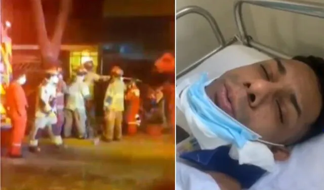 Cantante de orquesta queda gravemente herido tras aparatoso accidente. Foto: captura ATV