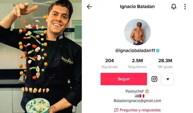 Ignacio Baladán es una de las famosas de TV con mayor número de seguidores en TikTok. Foto: captura Ignacio Baladán/TikTok