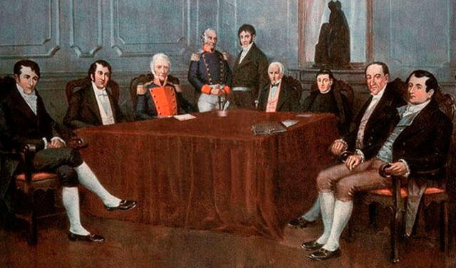 Integrantes de la Primera Junta de Gobierno, que asumió un 25 de mayo de 1810. Foto: Cedoc